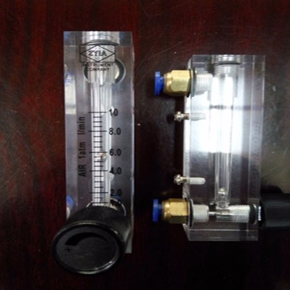 LZT-4T 1-10 lpm (1-10l/min) 사각 패널 가스 공기 유량계 유량계 rotameter lzt4t 공구 유량 측정
